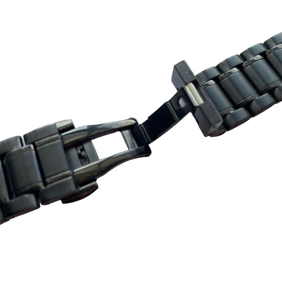 Black Stainless Steel Link Apple Watch Band 38 40 41mm NEW - Picture 5 of 11